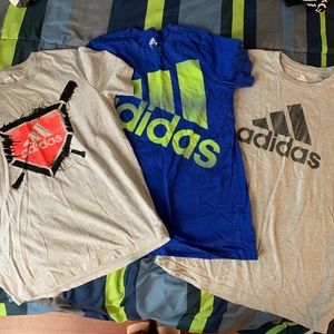 3 short sleeve shirts, Adidas boys M